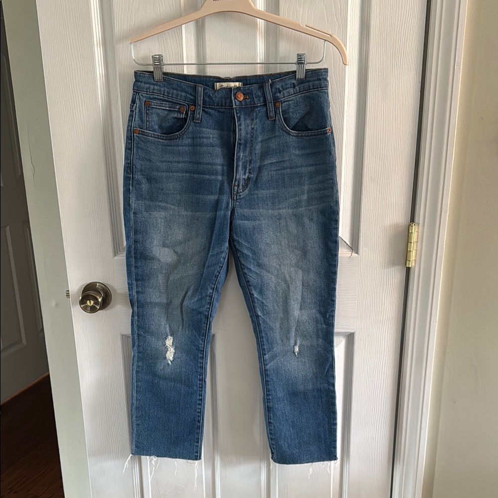 Stylish Blue Distressed Jeans